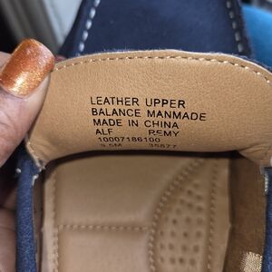 Navy Leather Loafers